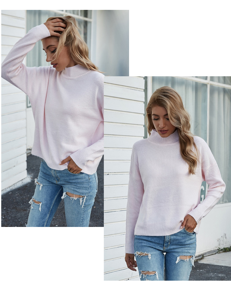 solid color knitted bottoming shirt  NSYH7139