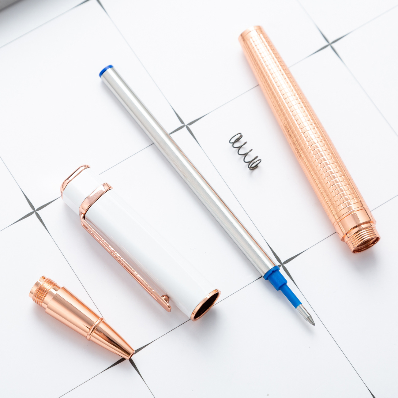 Oficina de negocios creativa nueva firma de metal cuadrado oficina de negocios impresión neutral publicidad regalo bolígrafo