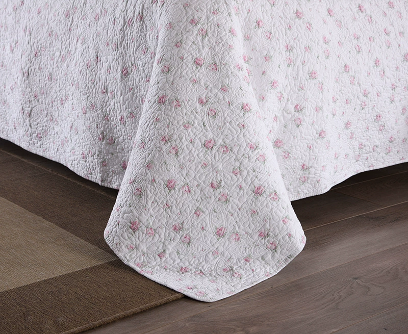 Cotton set, bedspread, floral print, 3 piece set, 4 piece set
