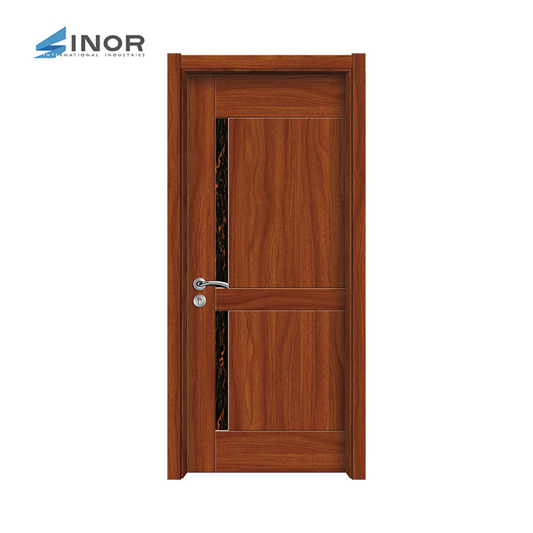 Puerta de dormitorio tallada plana puerta interior simple conjunto completo Puerta de refuerzo ecológico puerta compuesta puerta de cristal de carbono puerta sin pintura