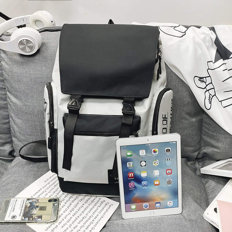 Capacious men's backpack for leisure for traveling, for teenagers, for students, Korean style, western style
