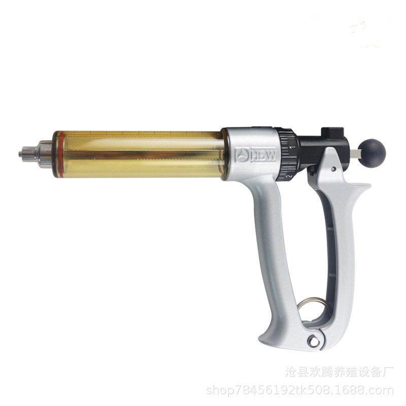 Vacuna semiautomática de la jeringuilla ajustable de Hanqi de la jeringuilla continua veterinaria para el cerdo y el ganado 25ml50ml