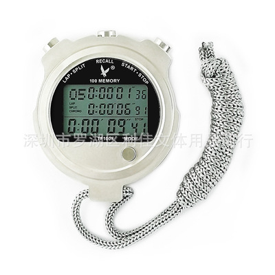 [goods in stock]Tianfu TF100F The three row 100 Stopwatch Electronics Metal Stopwatch multi-function timer