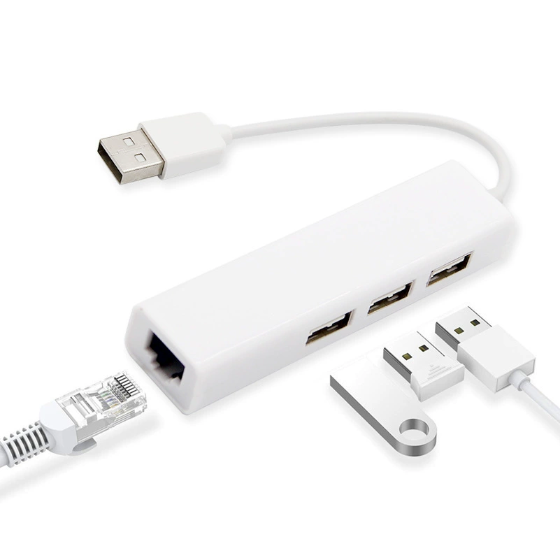 Карта сети USB 2.0 100M B09 free-drive + трехпортовый концентратор расширенный полупроводник 100M RJ45 сетевой адаптер