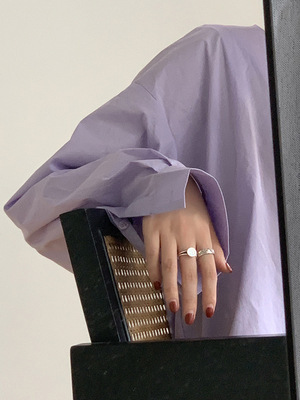 Heavy industry combination index finger ring women's S925 silver fashion personality retro ins cold style internet celebrity ring niche