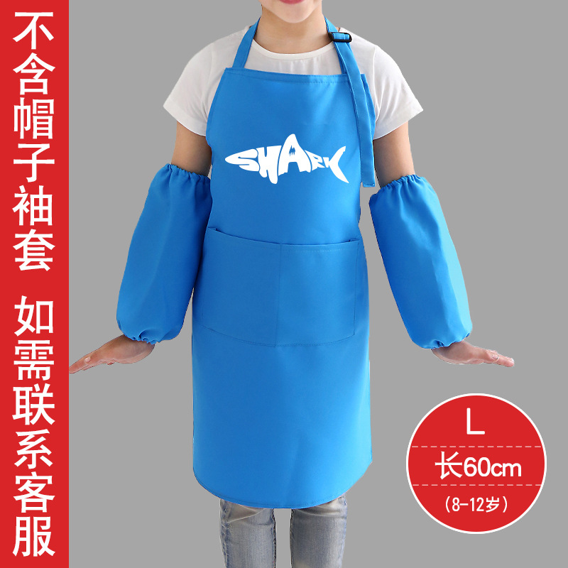 Delantal de pintura de color sólido de moda de estilo coreano anti-incrustante y a prueba de aceite cintura de jardín de infantes ropa de pintura para niños logotipo impreso personalizado