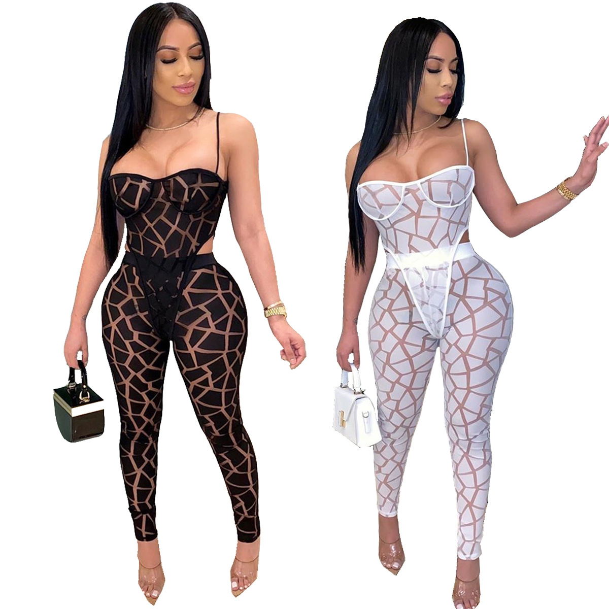 Nightclub Street Bar Women's Sexy Printing Polyester Pants Sets Pants Sets display picture 1