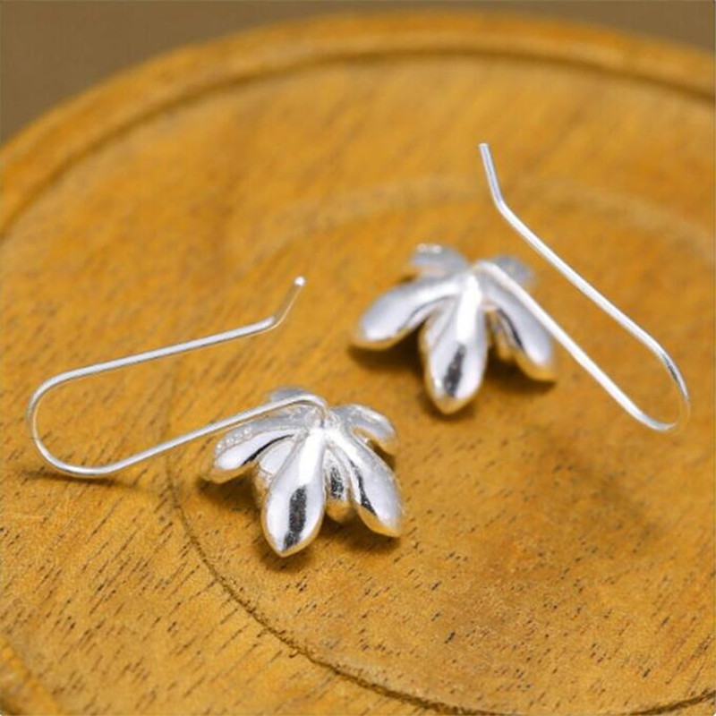 Detail of sterling silver earrings