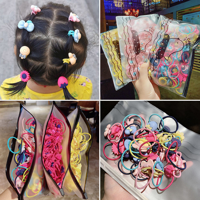 500 Rubber Bands Korean New Fashion Hair Cheap Scrunchies Set Wholesale display picture 2