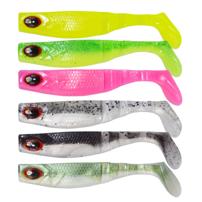 Soft Paddle Tail Fishing Lures Soft Plastic Baits Fresh Water Bass Swimbait Tackle Gear