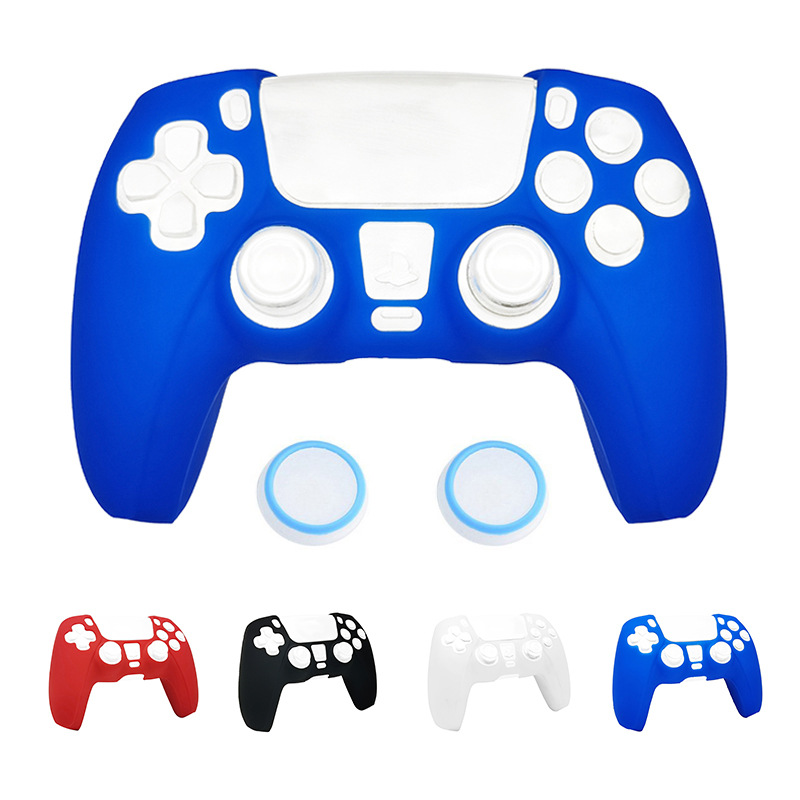 Sony applicable PS5 Handle Silicone Case Double color non-slip Rocker cap Playstation5 recreational machines parts