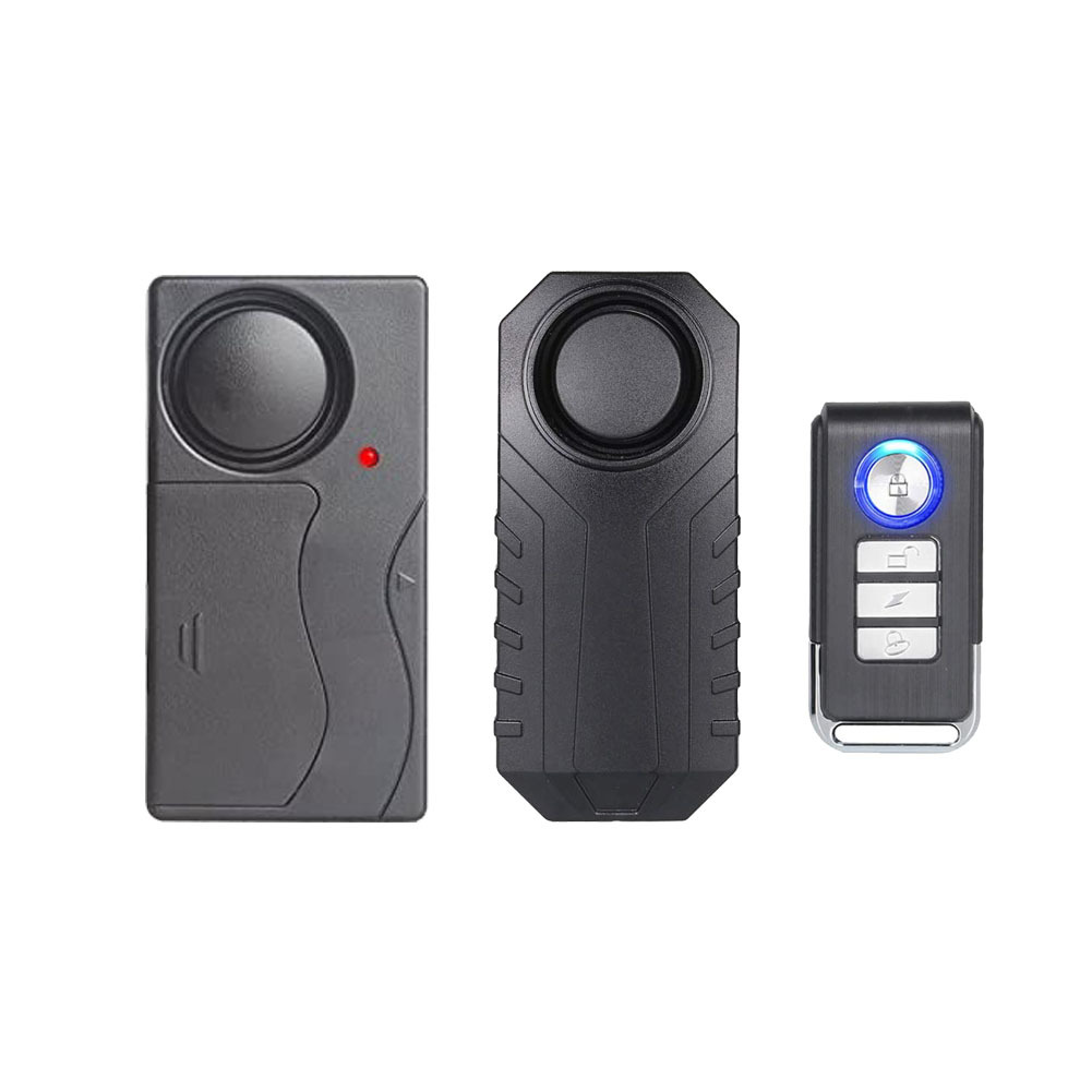 自行车无线震动警报器摩托车车辆门窗防盗防盗警报器防水免安装