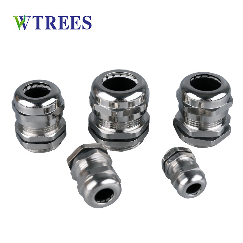 M型 铜镀镍电缆防水接头 金属密封固定头 格兰头 低价促销