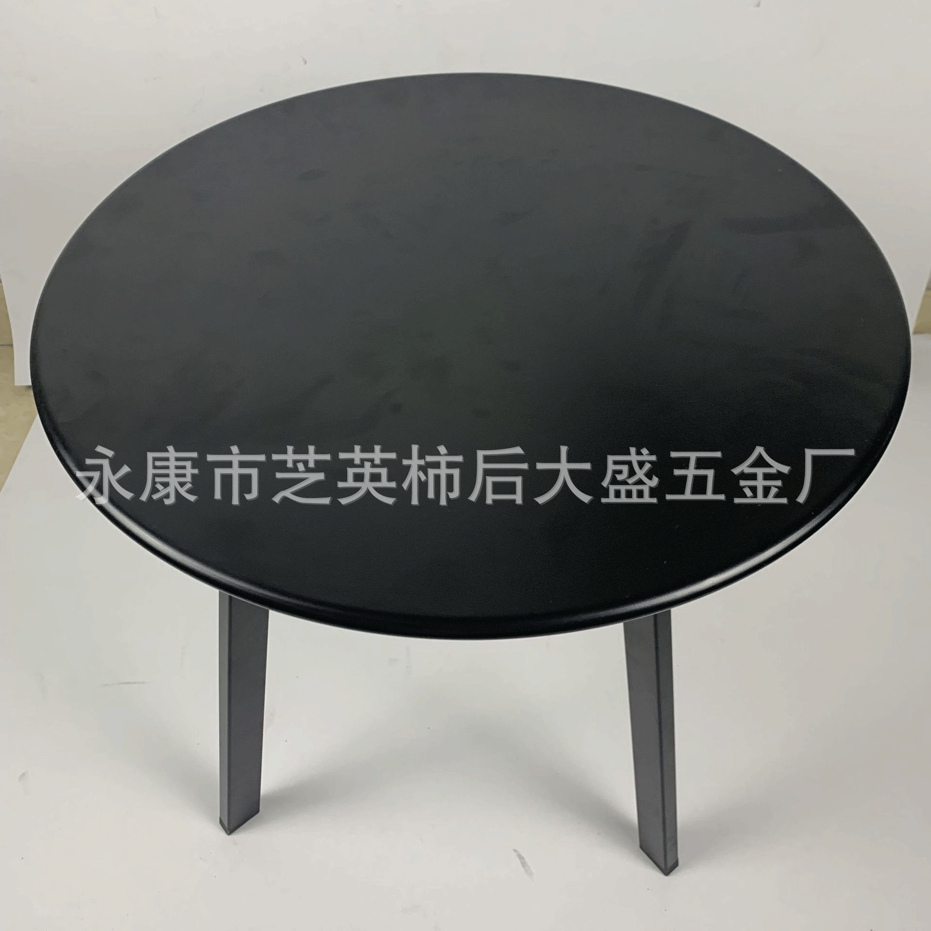 Hierro negro mesa al aire libre restaurante cafetería negociación Mesa Redonda al por mayor electroforesis + spray de plástico tamaño Mesa Redonda