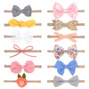 Children's hairgrip with bow, hair accessory, nylon elastic headband, card holder, set, Amazon