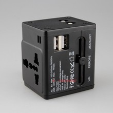 双USB旅游转换充电器 通用转换插头 多功能转换插座 插座