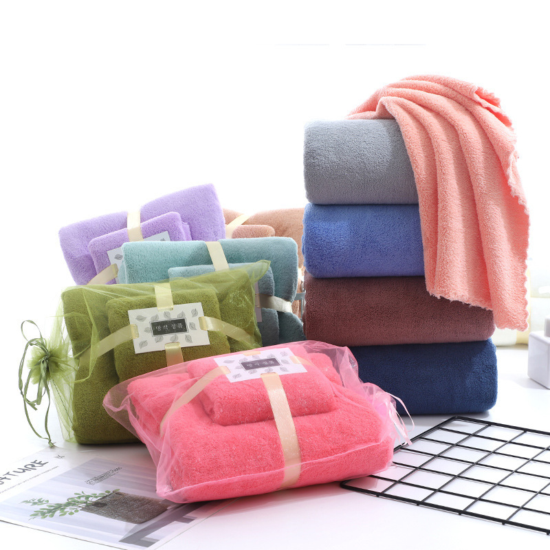 Qi brand new high density coral fleece towel bath towel soft absorbent factory gift welfare mother and child towel direct supply Qi brand new high density coral fleece towel bath towel soft absorbent factory gift welfare mother and child towel direct supply