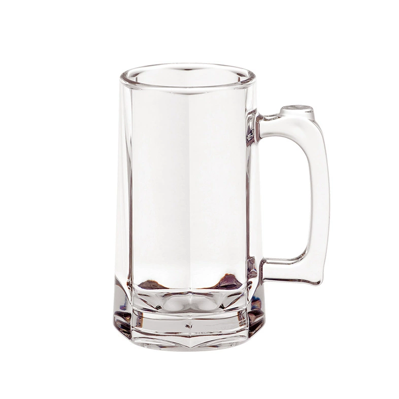 Plastic wineglass with handle, handle, capacious tea cup with glass for home use, PC-plastic