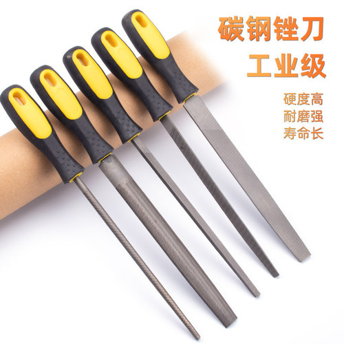 Files 6 inches, 8 inches, 10 inches, 12 inches, medium tooth triangular file, flat file, semicircle file, trimming file, woodworking tools