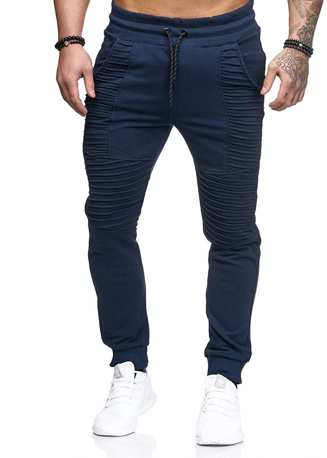 Men's Clothing Wish Men's Casual Autumn and Winter Design Personalized Men's Trousers Hip Hop Striped Fitness Pants_senzul.com