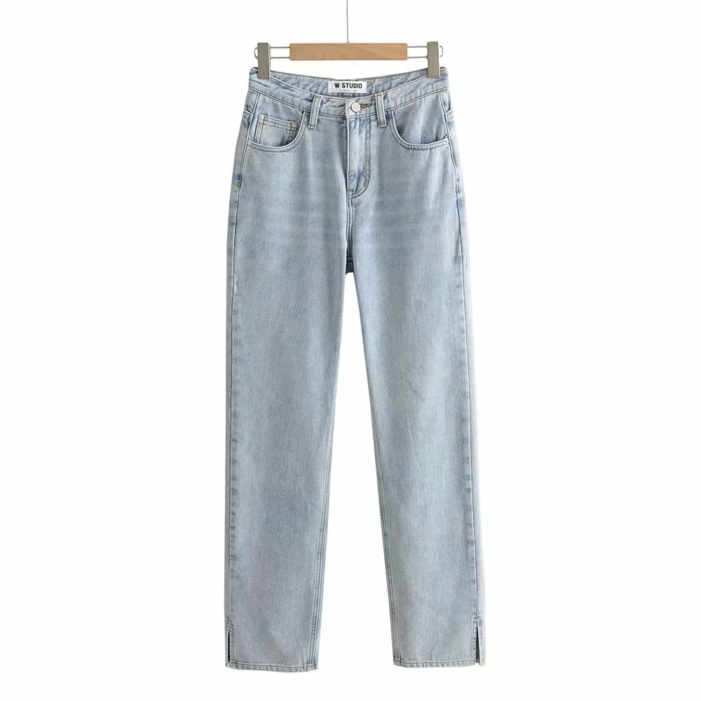 jeans de terciopelo de cintura alta NSAC14362
