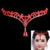 Hair accessory for bride, red jewelry suitable for photo sessions, Korean style