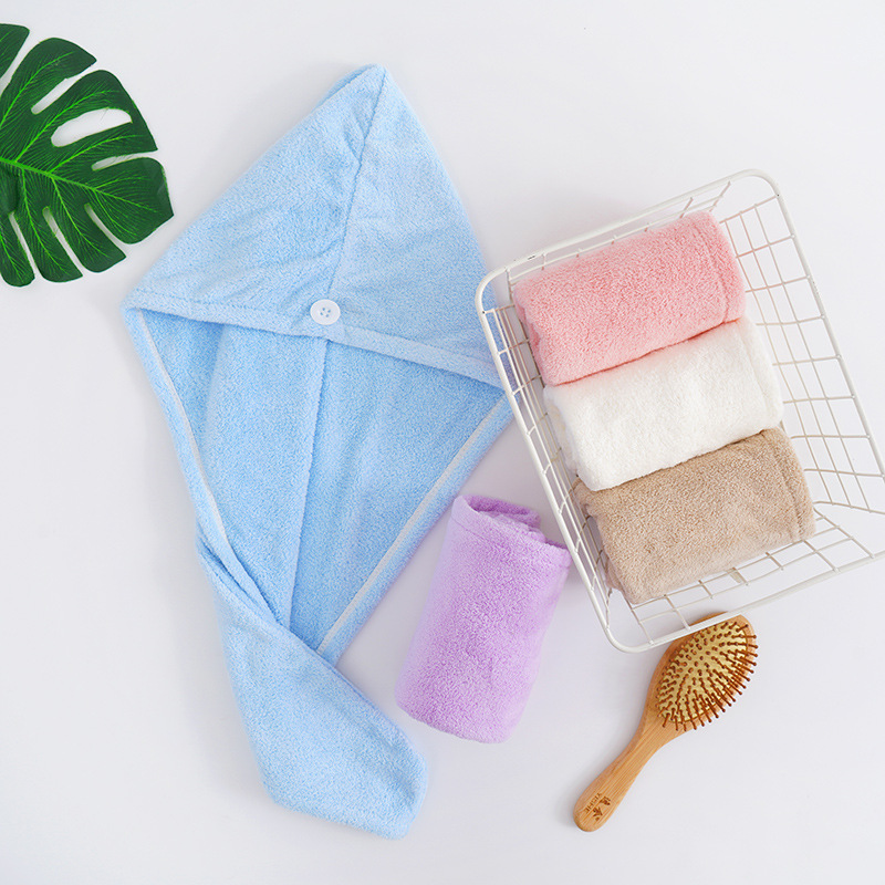 Coral velvet hair towel