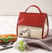 日本附录款snoopy史努比手提可爱房子加厚保温保冷包午餐包便当包
