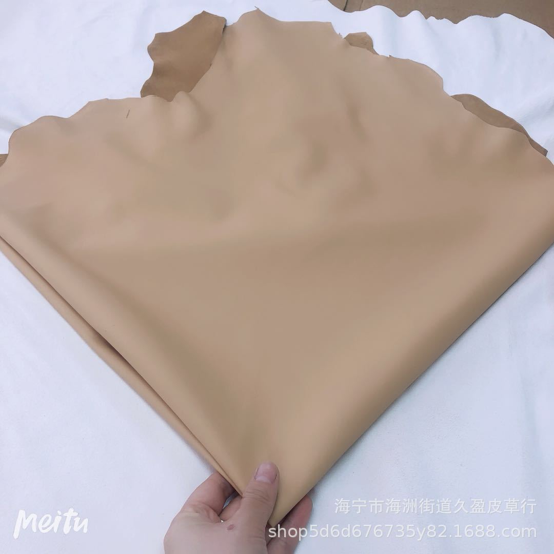 厂家直销米色无涂真皮绵羊皮服装专用男女装面料批发DIY批发