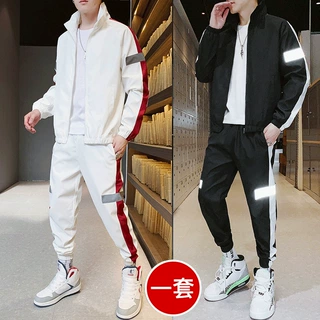 春季运动套装男休闲装2022新款韩版潮流立领衣服男装春装两件套