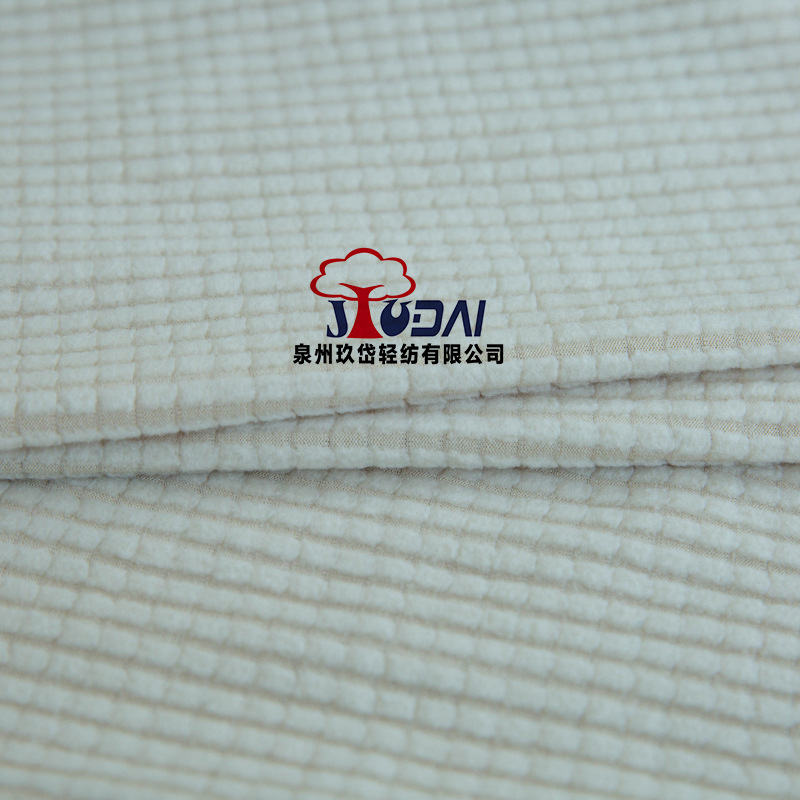 厂家定制GRS再生抽条提花摇粒绒韩国绒灯芯绒 有证书可提供吊牌