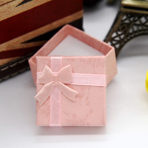 New hardened square pearlescent ring box jewelry box jewelry box latte art gift jewelry necklace box
