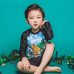 兒童泳衣分體男童中大童長袖防曬速干小學生男孩寶寶泳褲韓國泳裝