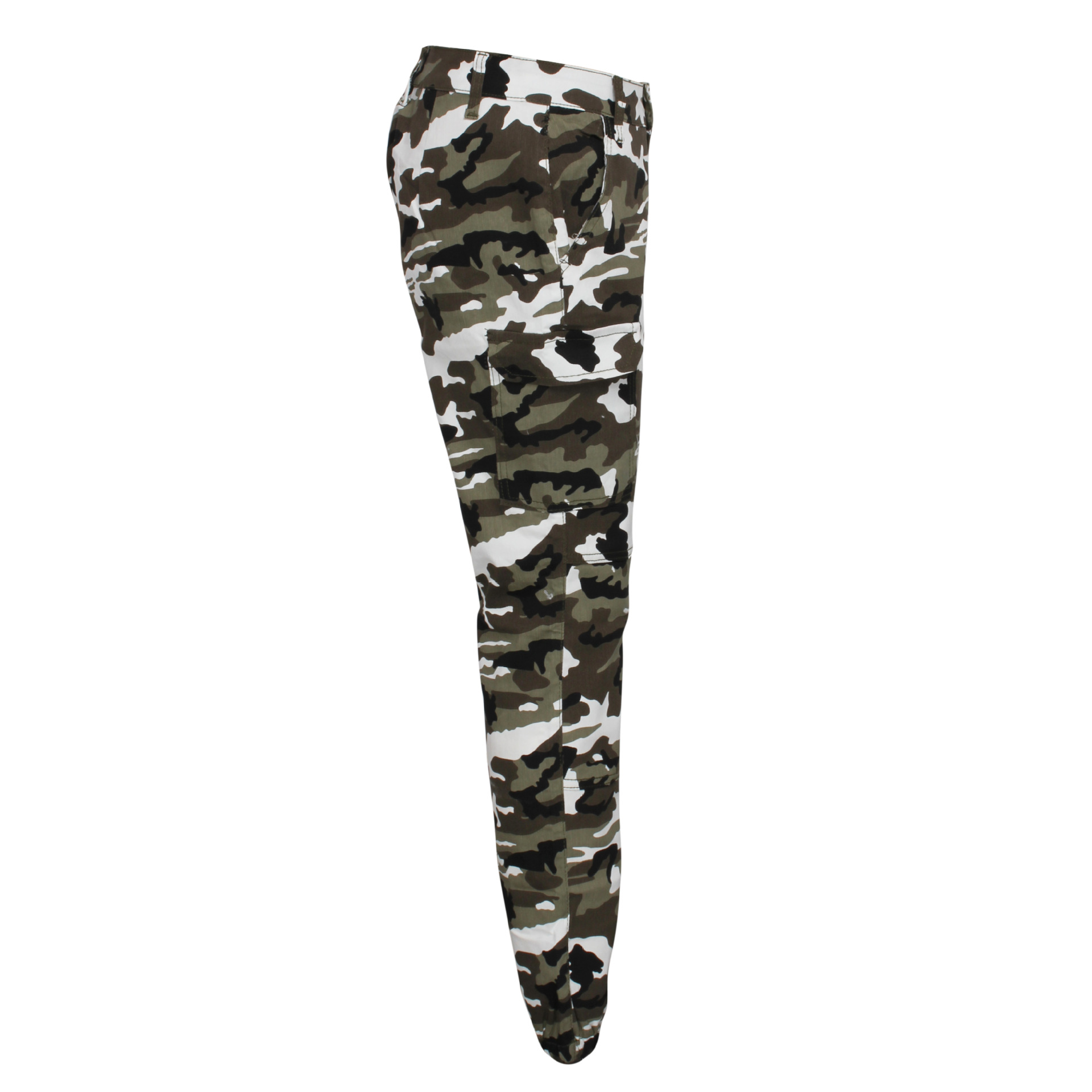 Robe femme slim imprimé camouflage décontracté petit pied pantalon_voghion.com
