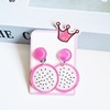 Cartoon fruit cute earrings, ear clips, accessory, Korean style, no pierced ears