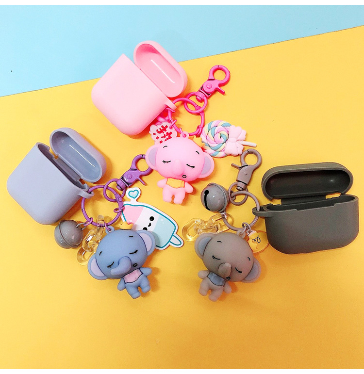 Pro3 Cute Baby Elephant Airpods1/2 Protective Cover For Apple Wireless Bluetooth Headset Shell Silicone Wholesale display picture 2