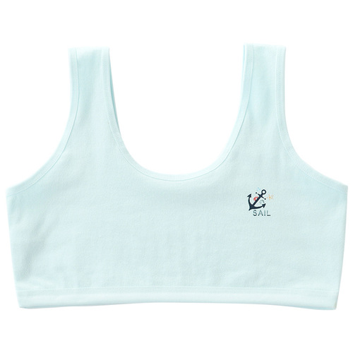 Developmental period underwear for female students, pure cotton vest, young girl, junior high school girl, 8-9-12 years old, tube top