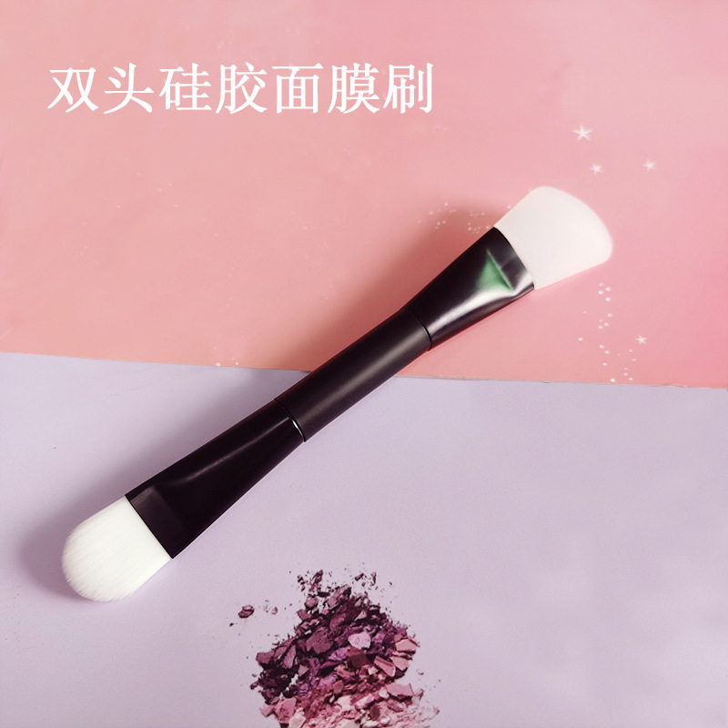 Cepillo de máscara personalizado cepillo de silicona de dos extremos herramientas de belleza de spa cepillo de máscara de pelo suave de dos extremos cepillo de película de barro