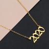 Fashionable accessory stainless steel, necklace, 1985 years, 2020, European style