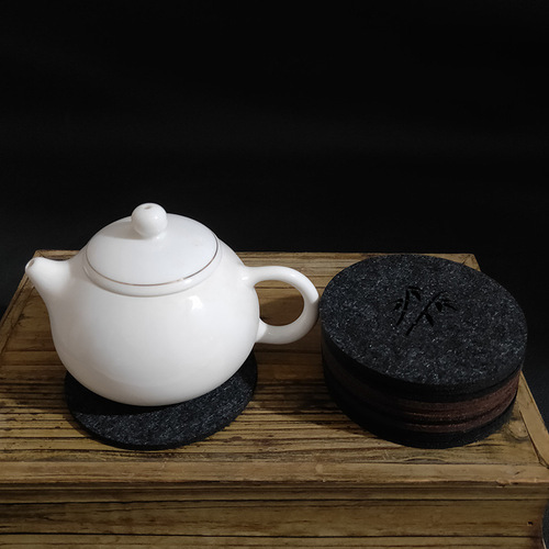 Creative Water-absorbent Coasters Mug Mats Tea Mats Heat Insulating Mats Hollow Fashion Felt Coasters Gongfu Tea Mats Spare Parts Wholesale