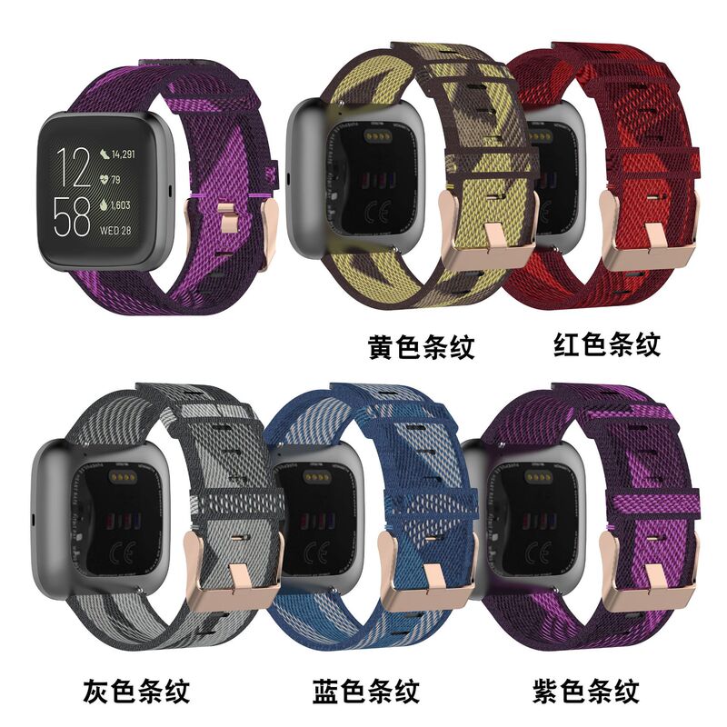 For Fitbit Versa/versa2 Smart Watch Nylon Strap blaze Casual Denim Canvas Wristband For Fitbit Versa/versa2 Smart Watch Nylon Strap blaze Casual Denim Canvas Wristband