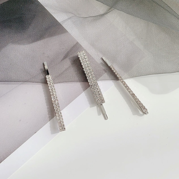 Dreiteilige Haarspange Aus Glänzendem Kristalllegierungs-strass display picture 1