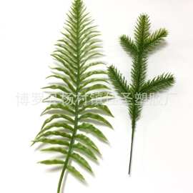 christmas植物圣诞树pe松枝5叉东南亚月销千件田园圣诞装饰摆件