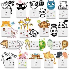 Removable switch stickers self-adhesive kindergarten classroom layout dormitory creative animal light-off wall stickers sticker decoration