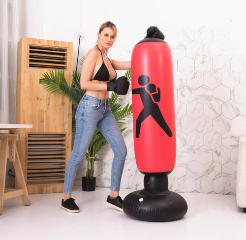 Inflatable Boxing Post Vertical Adult Boxing Sandbag Amazon Hot Selling 1.6 Meter Inflatable Sandbag Manufacturer Wholesale