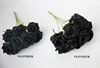 Simulation flowers black rose head flower 7 heads, fake flowers 9 heads silk flower bouquet decorative wedding home ornaments