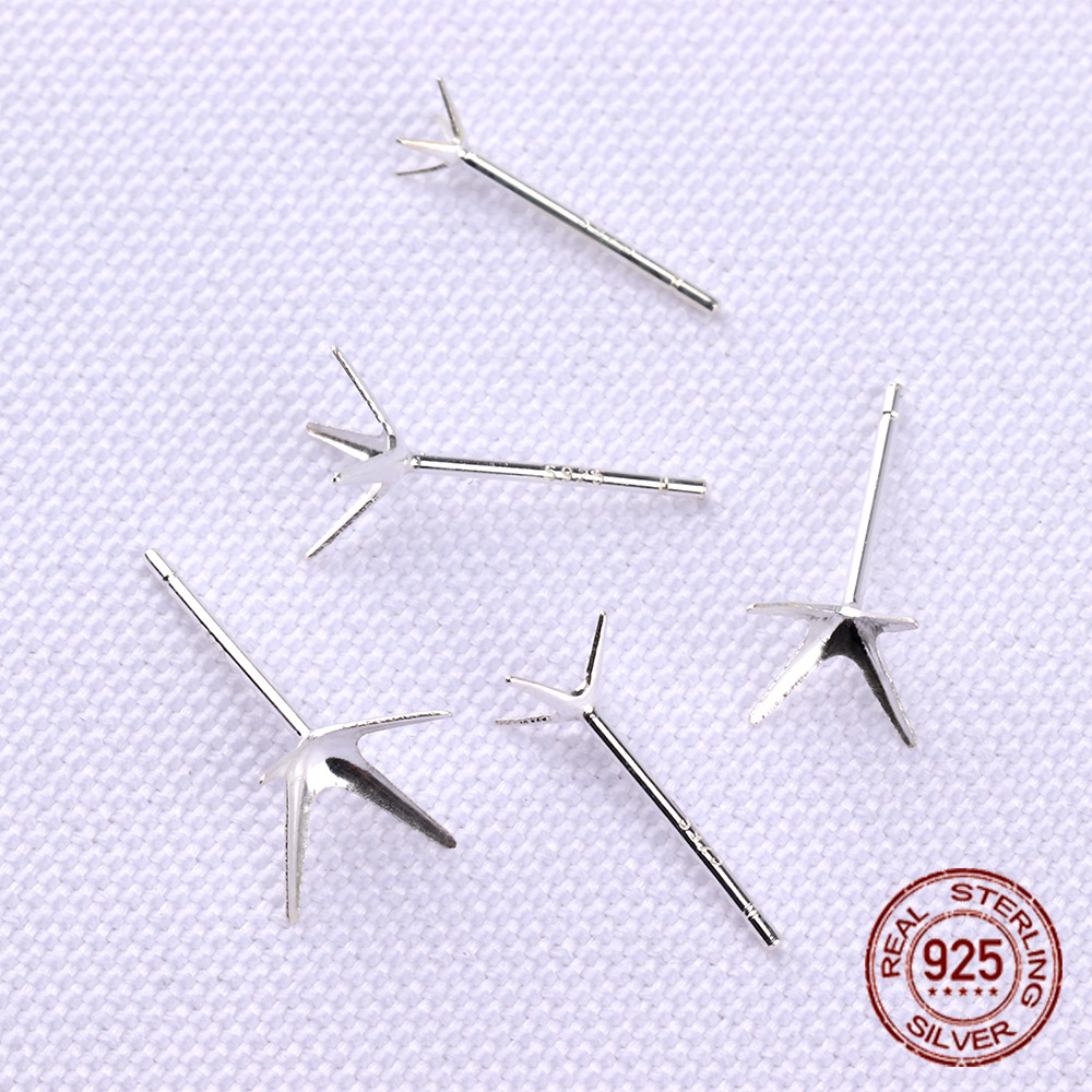 6g Weight Auricular Needle Support Jewelry Making Type 10 PCS/Package Quantity 925 Sterling Silver Material Solid Color Pattern Simple Style, Classic Style Style Plating Craft 10 PCS/Package 925 Sterling Silver Solid Color Auricular Needle Support Ornament Needle 8