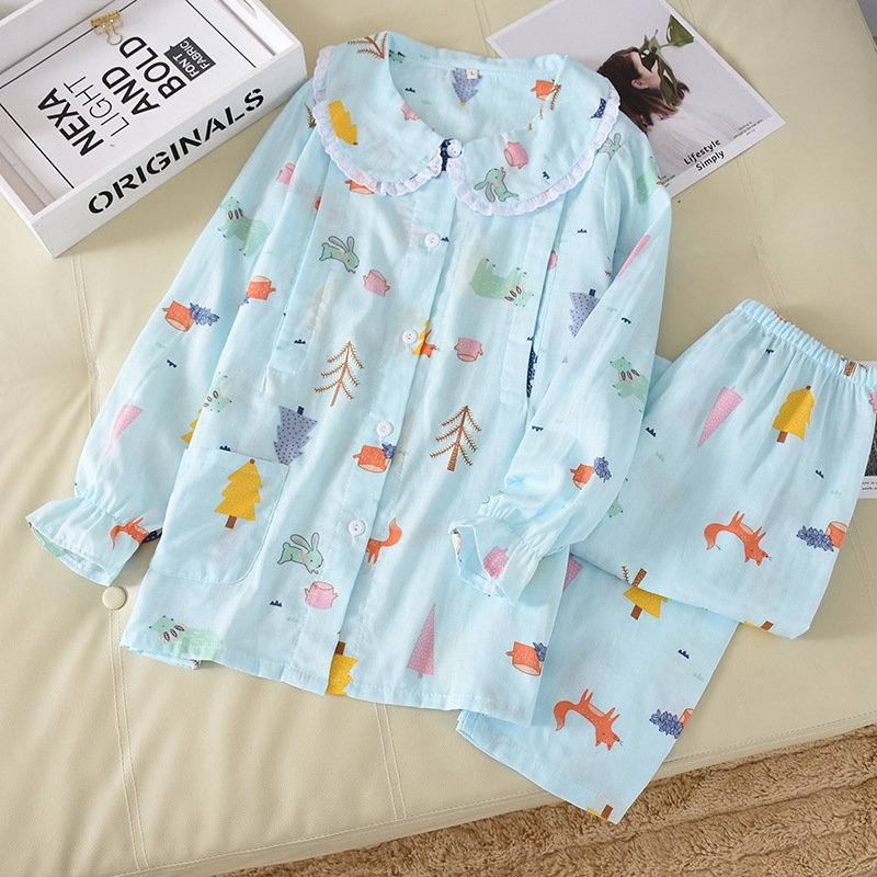 XK青い動物の人形の襟月子服