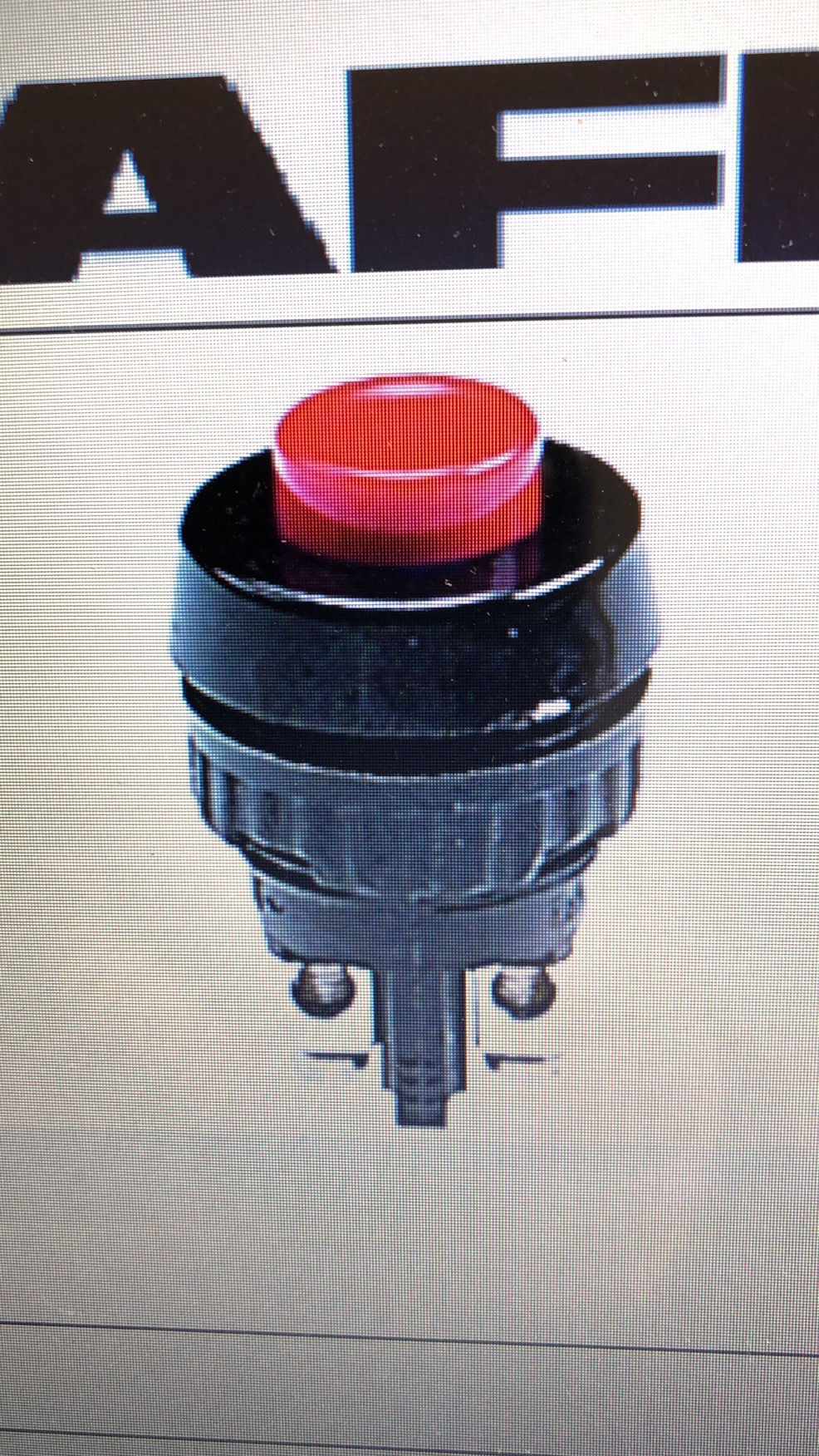 德国RAFI按钮不发光-安装孔直径15.2毫米，螺杆端子