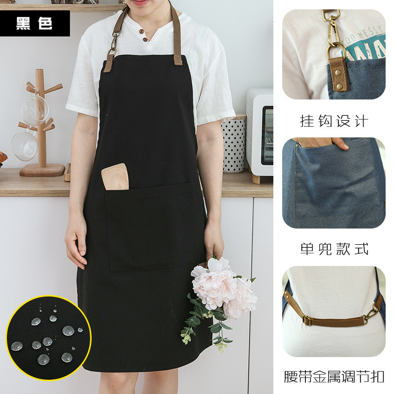 Delantal cocina casera lindo estilo japonés impermeable a prueba de aceite imprimible ropa de trabajo abrigo de moda de estilo coreano de las mujeres para adultos